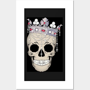 Crown skull Posters and Art